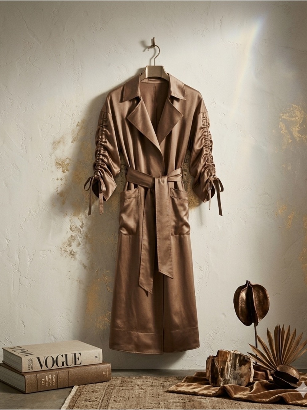 Cinq à Sept Aziza Duster Trench Coat Pewter XS/S NWT